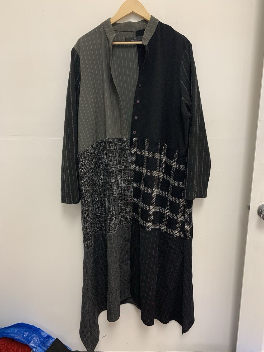 Kedem Sasson Longline Patchwork Jacket One Size